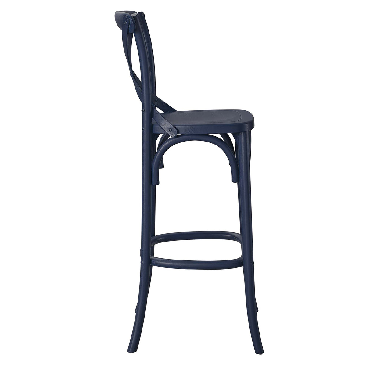 Gear Midnight Blue Bar Stool - 19x17.5x43.5" - Ornate Home