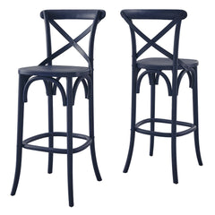Gear Midnight Blue Bar Stool - 19x17.5x43.5" - Ornate Home