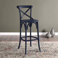 Gear Midnight Blue Bar Stool - 19x17.5x43.5" - Ornate Home