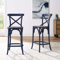 Gear Midnight Blue Counter Stool - 19x17.5" - Ornate Home
