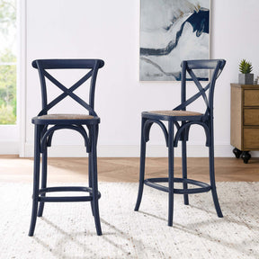 Gear Midnight Blue Counter Stool - 19x17.5" - Ornate Home