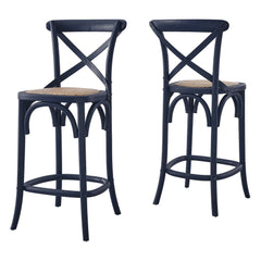 Gear Midnight Blue Counter Stool - 19x17.5" - Ornate Home