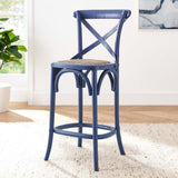 Gear Midnight Blue Counter Stool - 19x17.5" - Ornate Home