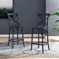 Gear Midnight Blue Counter Stool - 19x17.5x39.5" - Ornate Home
