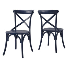 Gear Midnight Blue Dining Side Chair - 21x19.5" - Ornate Home