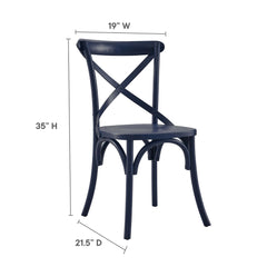 Gear Midnight Blue Dining Side Chair - 21x19.5" - Ornate Home
