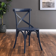 Gear Midnight Blue Dining Side Chair - 21x19.5" - Ornate Home