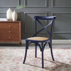 Gear Midnight Blue Dining Side Chair - 21x19.5x34.5" - Ornate Home