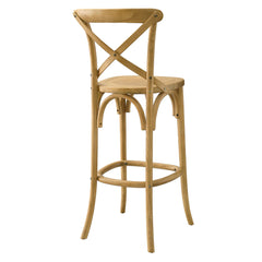 Gear Natural Bar Stool - 19x17.5x43.5" - Ornate Home