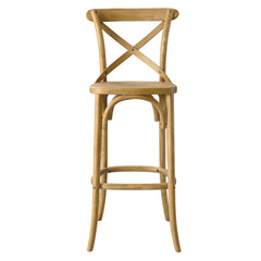 Gear Natural Bar Stool - 19x17.5x43.5" - Ornate Home