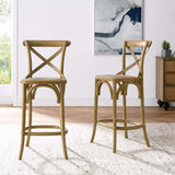 Gear Natural Counter Stool - 19x17.5" - Ornate Home