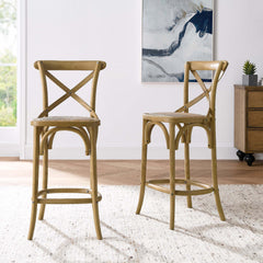 Gear Natural Counter Stool - 19x17.5" - Ornate Home