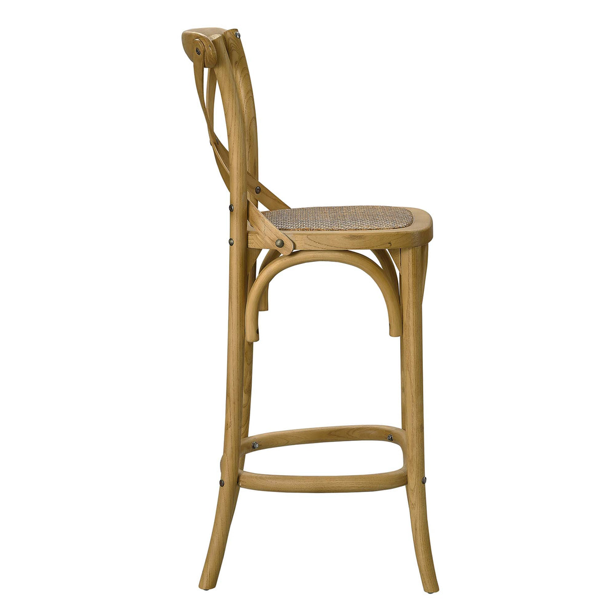 Gear Natural Counter Stool - 19x17.5" - Ornate Home