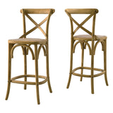Gear Natural Counter Stool - 19x17.5" - Ornate Home