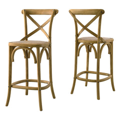 Gear Natural Counter Stool - 19x17.5" - Ornate Home