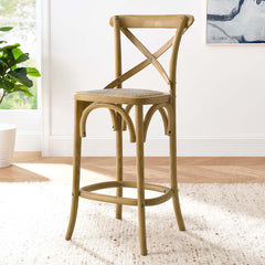 Gear Natural Counter Stool - 19x17.5" - Ornate Home