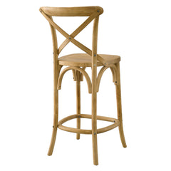 Gear Natural Counter Stool - 19x17.5x39.5" - Ornate Home