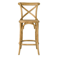 Gear Natural Counter Stool - 19x17.5x39.5" - Ornate Home