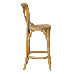 Gear Natural Counter Stool - 19x17.5x39.5" - Ornate Home