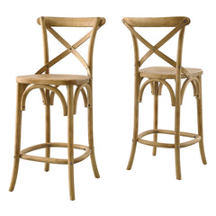 Gear Natural Counter Stool - 19x17.5x39.5" - Ornate Home