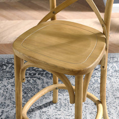 Gear Natural Counter Stool - 19x17.5x39.5" - Ornate Home