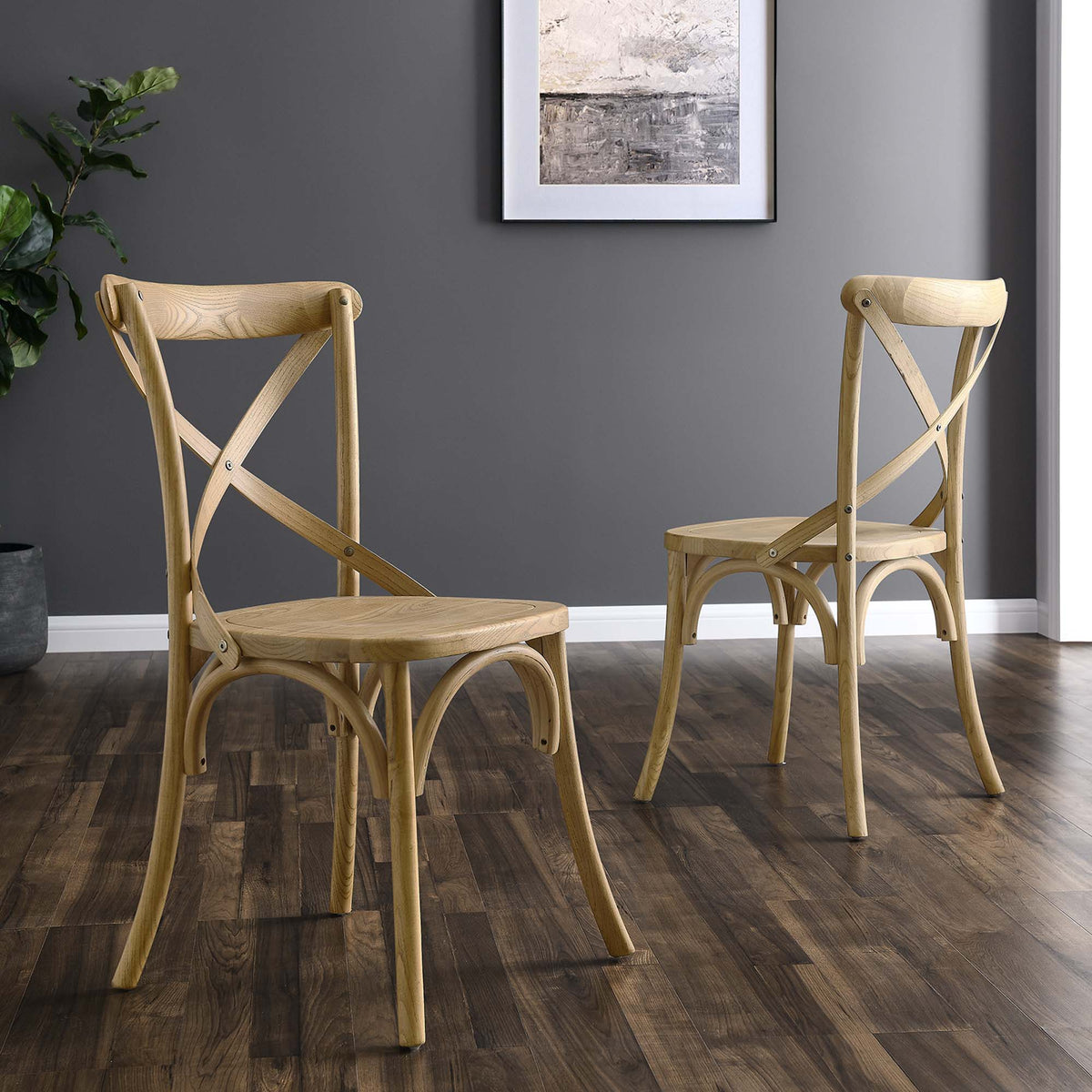 Gear Natural Dining Side Chair - 21x19.5" - Ornate Home