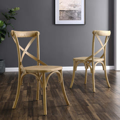 Gear Natural Dining Side Chair - 21x19.5" - Ornate Home