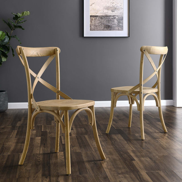 Gear Natural Dining Side Chair - 21x19.5" - Ornate Home