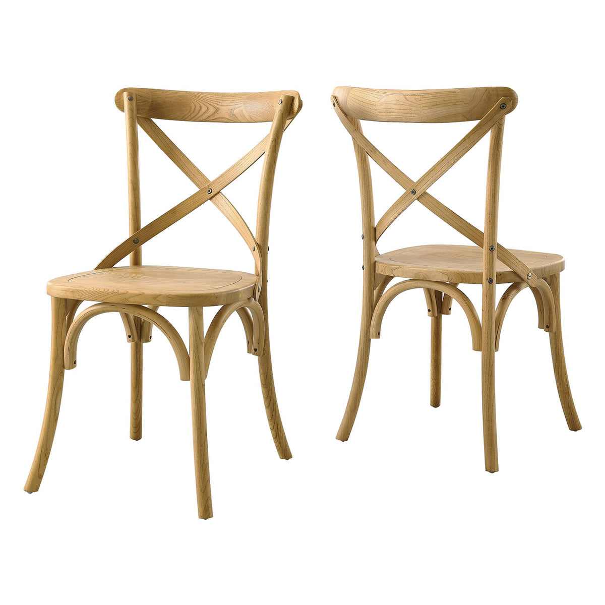 Gear Natural Dining Side Chair - 21x19.5" - Ornate Home