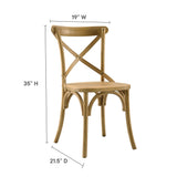 Gear Natural Dining Side Chair - 21x19.5" - Ornate Home