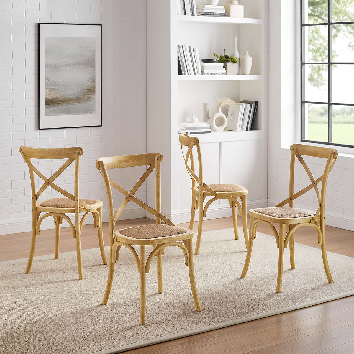 Gear Natural Dining Side Chair (Set of 4) - Ornate Home