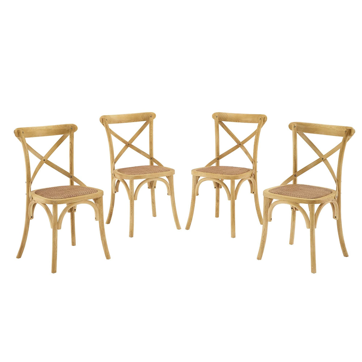 Gear Natural Dining Side Chair (Set of 4) - Ornate Home