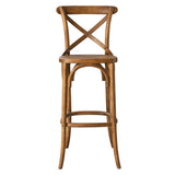 Gear Walnut Bar Stool - 19x17.5x43.5" - Ornate Home