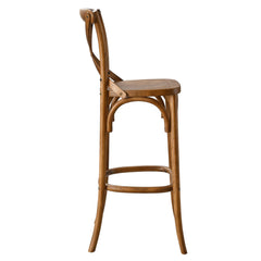 Gear Walnut Bar Stool - 19x17.5x43.5" - Ornate Home