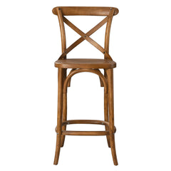 Gear Walnut Counter Stool - 19x17.5x39.5" - Ornate Home
