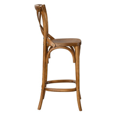 Gear Walnut Counter Stool - 19x17.5x39.5" - Ornate Home