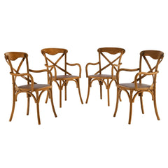 Gear Walnut Dining Armchair (Set of 4) - Ornate Home
