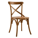 Gear Walnut Dining Side Chair - 21x19.5" - Ornate Home