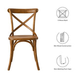 Gear Walnut Dining Side Chair - 21x19.5" - Ornate Home