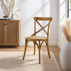 Gear Walnut Dining Side Chair - 21x19.5x34.5" - Ornate Home