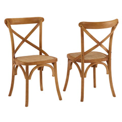 Gear Walnut Dining Side Chair (Set of 2) - Ornate Home