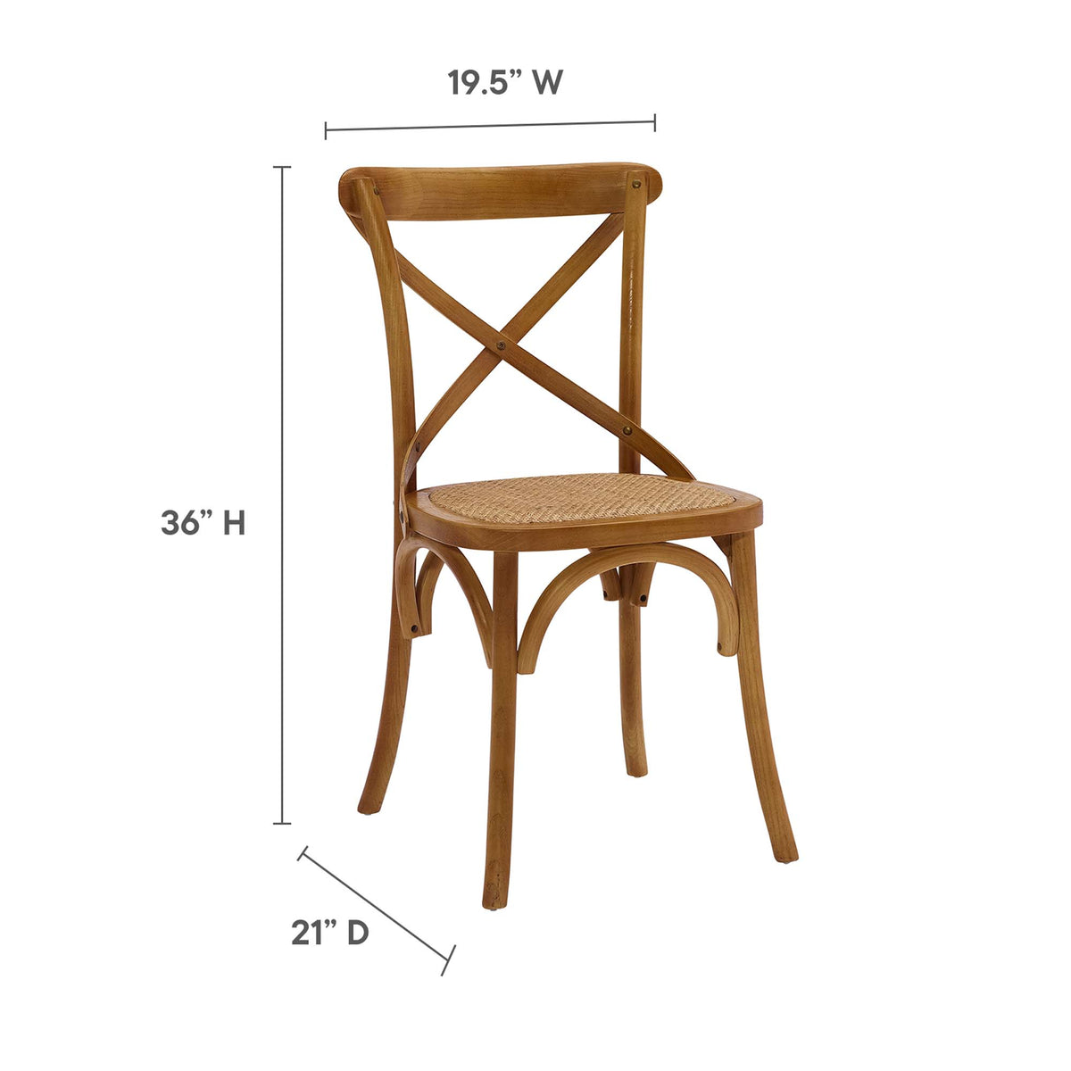 Gear Walnut Dining Side Chair (Set of 2) - Ornate Home