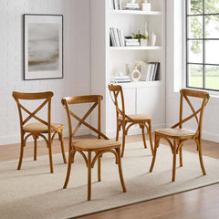 Gear Walnut Dining Side Chair (Set of 4) - Ornate Home