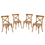 Gear Walnut Dining Side Chair (Set of 4) - Ornate Home