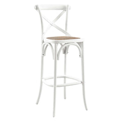Gear White Bar Stool - 19x17.5" - Ornate Home