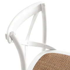 Gear White Bar Stool - 19x17.5" - Ornate Home
