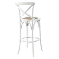 Gear White Bar Stool - 19x17.5" - Ornate Home