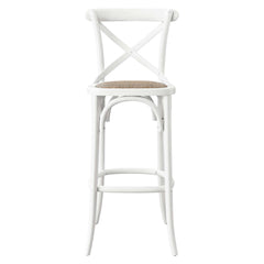 Gear White Bar Stool - 19x17.5" - Ornate Home