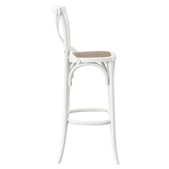 Gear White Bar Stool - 19x17.5" - Ornate Home