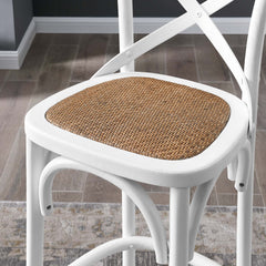 Gear White Bar Stool - 19x17.5" - Ornate Home